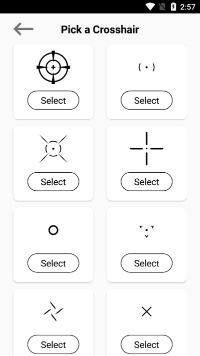 Pick a Crosshair 样式网格